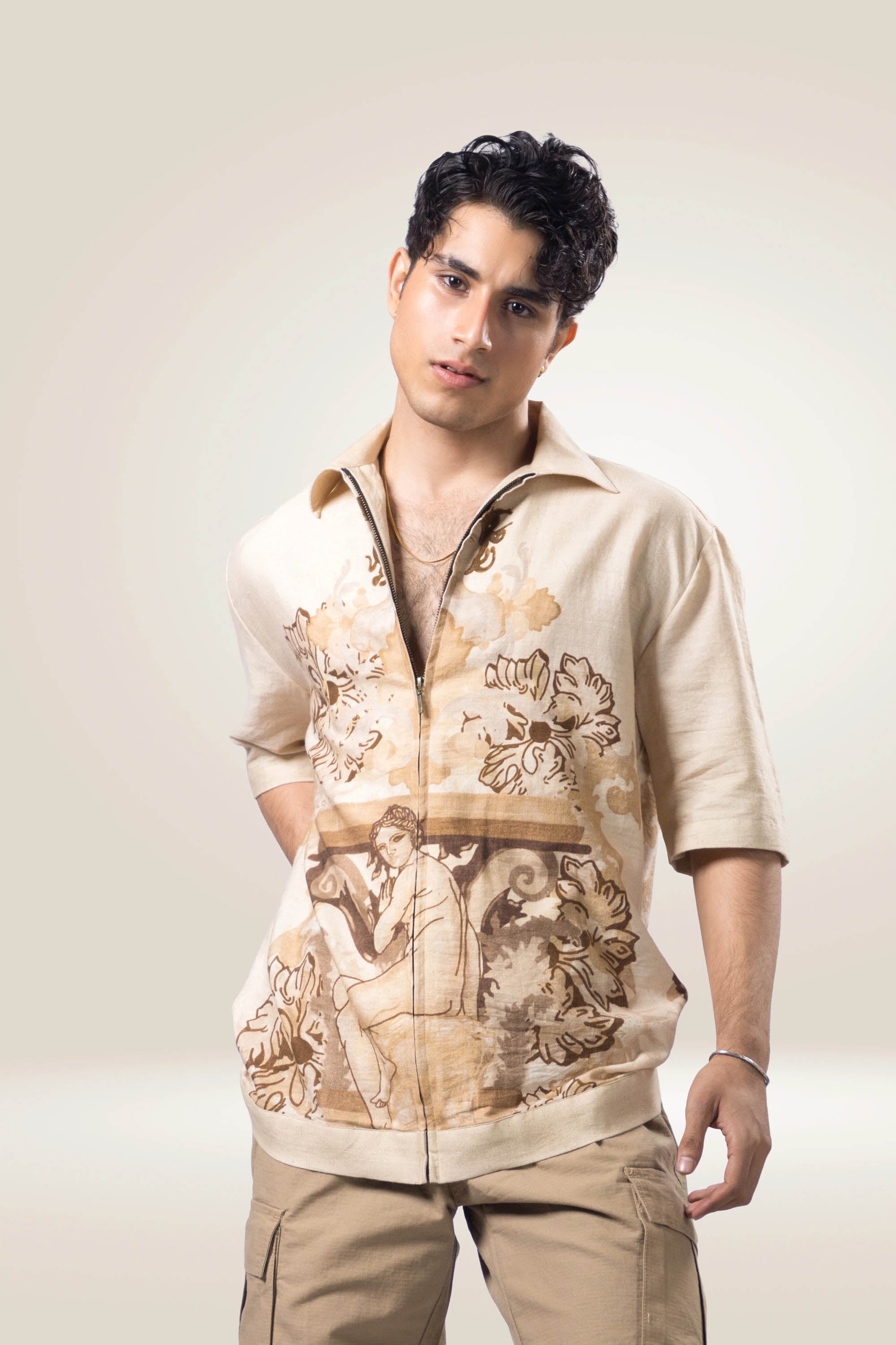 HELIOS / PRINTED HALF SLEEVE SHIRT